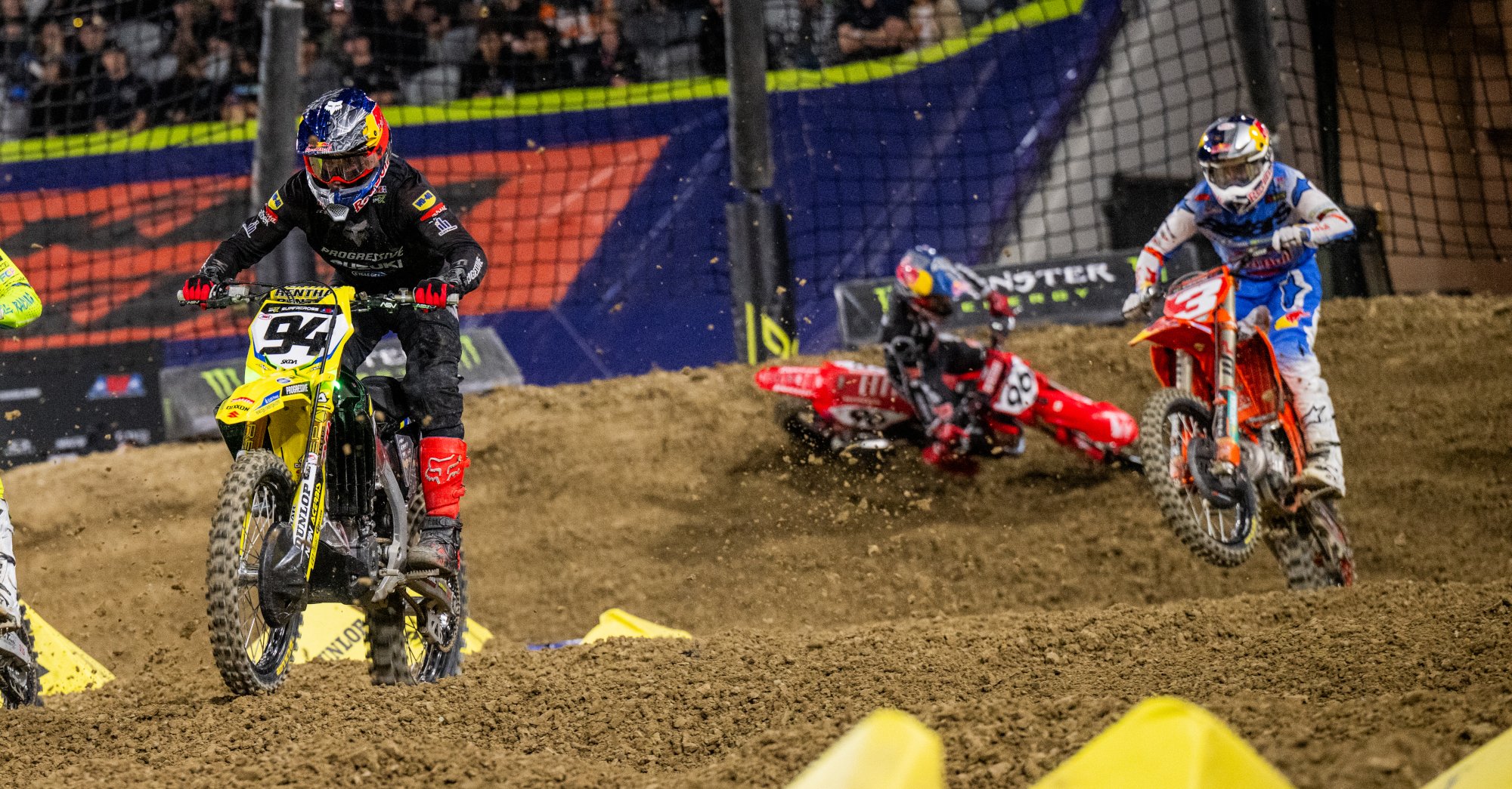 Ken Roczen, Eli Tomac and Hunter Lawrence