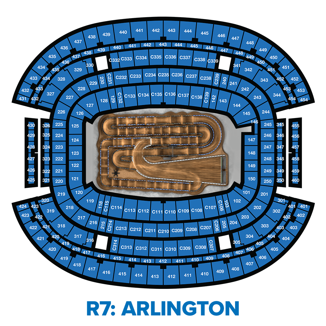 Graphic of an aerial view of the seating map